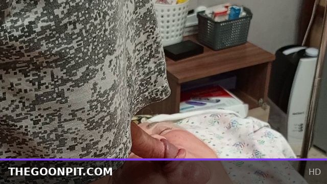 Neighbor gets a mouthful after I jerk off and cum on my dick for her