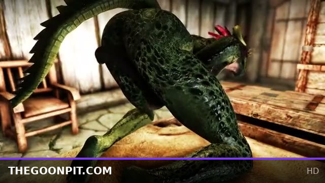 Argonian Female Warrior Masturbates and Gets Fucked Hard by Embry