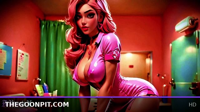 3D Pink-Haired Bimbo Nurse Gets Intense Fucking and Deep Sucking in 4K AI Generated Video