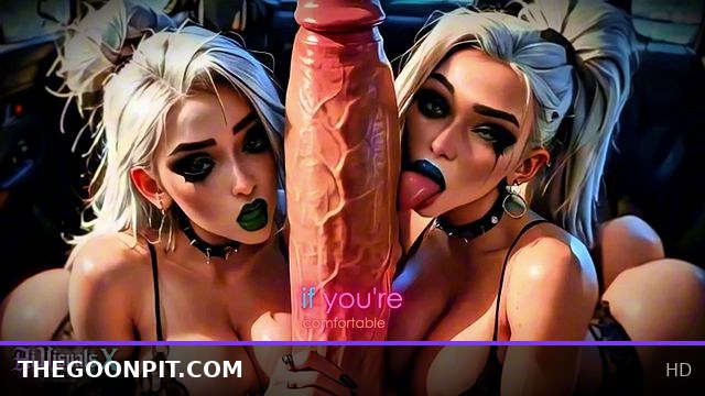 Two GOTH Girls Worship Your Huge Cock with Drooling JOI POV ASMR – 4K AI Animation