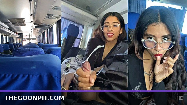 Pendeja with glasses makes me cum 2 times on the bus